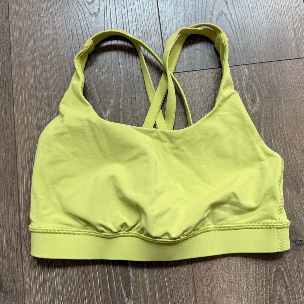 Lululemon Energy Bra Lemon Vibe US 4 Yoga Pilate Running Workout Gym